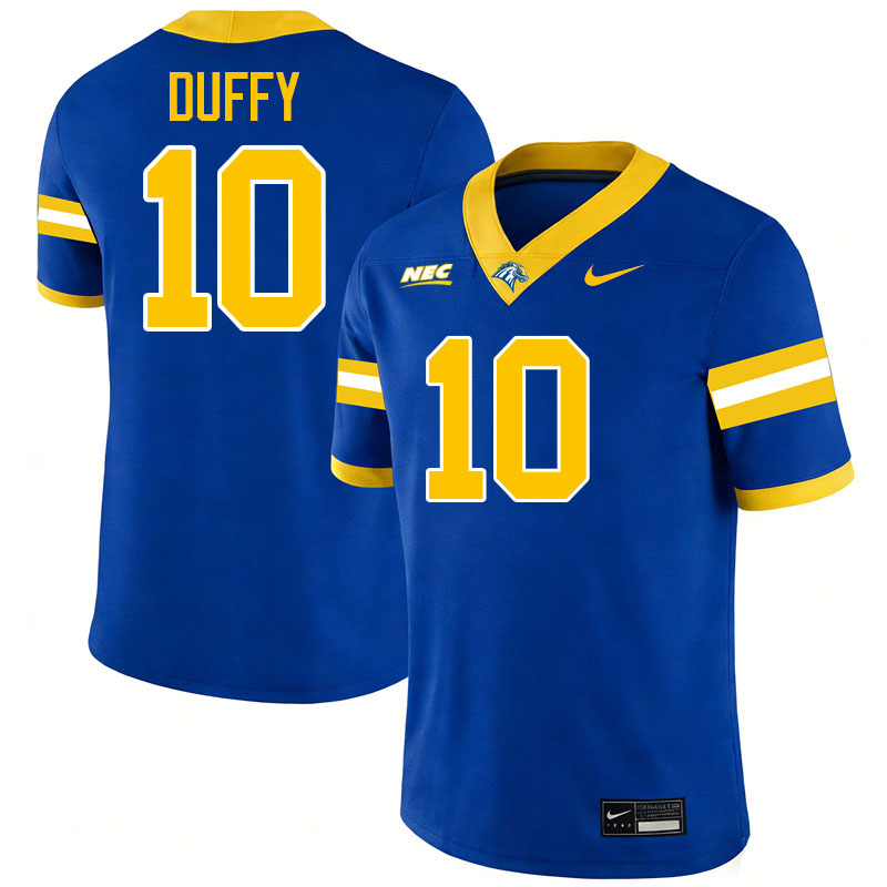 New Haven Chargers #10 AJ Duffy College Football Jerseys,Uniforms Stitched-Blue